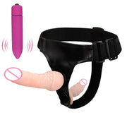 Strap On Realistic Double Dildo Pants For  Woman Men Couples Dildo Panties For Lesbian Gay Flesh purple Vibrator Dildo For Gay