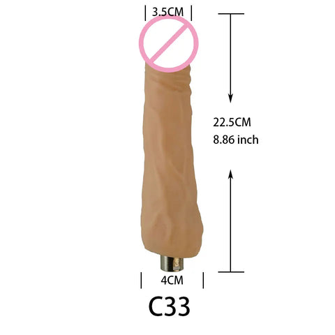 Fredorch Sex Machine Accessories 3XLR Connector Big Dildo Skin Color Dildo Vibrating Dildo Bendable Dildo Heated Dildo Vagina