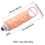 Fredorch Sex Machine Accessories 3XLR Connector Big Dildo Skin Color Dildo Vibrating Dildo Bendable Dildo Heated Dildo Vagina