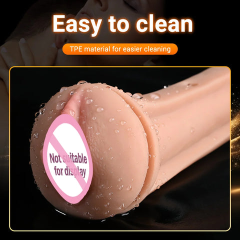 Male Masturbator Cup Adult Erotic Toys Realistic Rubber Vagina Penetration Soft Pocket Pussy Deep Throat Sexy Toys for Man