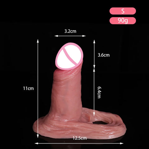8.66 Inch penis sleeve large realistic reusable condoms cock rings extender penis sleeve with scrotal ring soft dick enlarger