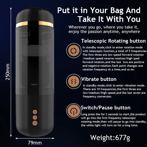 Upgraded  Automatic Thrusting Sucking Male Masturbators 3D Realistic Textured Blowjob Toy Pocket Pussy Stroker Sex Toys for Men