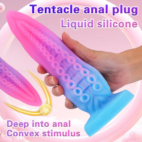 Octopus Tentacle Anal Dildo Anal Plug Large Suction Cup Big Butt Plugs Female Masturbator Anal Dilator Men Women Toys For Adults