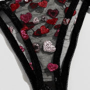 Free Shiping Love Embroidery Bra G-string Thong Sleepwear Sexy Lingerie For Women Plus Size Lingerie Bandage Women's lingerie