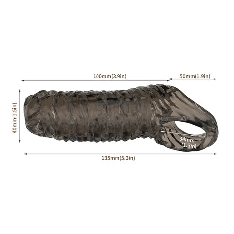Sexy Toys Newest Reusable Penis Sleeve Cock Rings Delay Ejaculation Clit Stimulation Penis Enlargemt Nozzle For Men