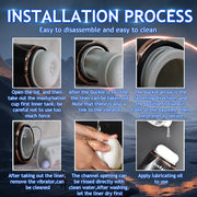 Upgraded  Automatic Thrusting Sucking Male Masturbators 3D Realistic Textured Blowjob Toy Pocket Pussy Stroker Sex Toys for Men