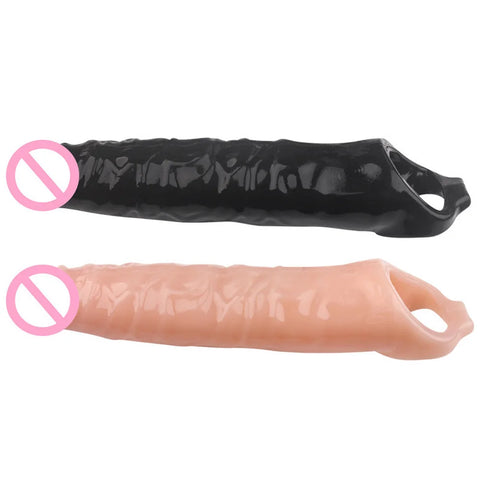 Soft  Huge Penis Enlargemen Dildo Delay Enlarge Sleeves Reusable Condom Cock Rings Stronger Enhancement Adult Sexy Toy for Men