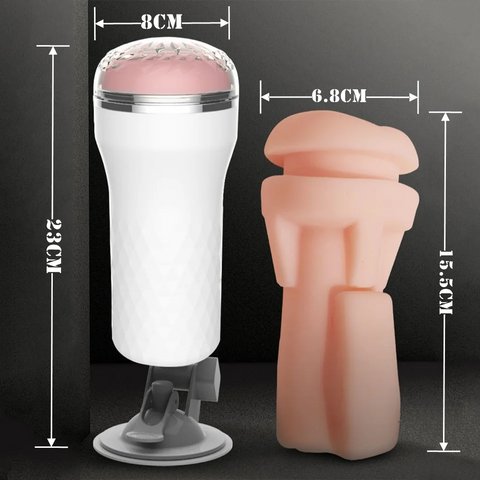 Male Masturbator Cup Pocket Pussy Suction Cup Sex Toys Lifelike Artiflcial Vaginal Masturbator Toys for Men Adult Erotic Toys