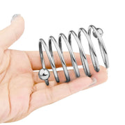 Male Penis Ring Delay Ejaculation Stainless Steel Penis Dildo Ring Cock Rings Woman Vaginal Dilator Speculum Glans Stimulator