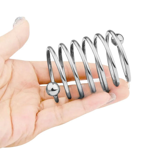 Male Penis Ring Delay Ejaculation Stainless Steel Penis Dildo Ring Cock Rings Woman Vaginal Dilator Speculum Glans Stimulator