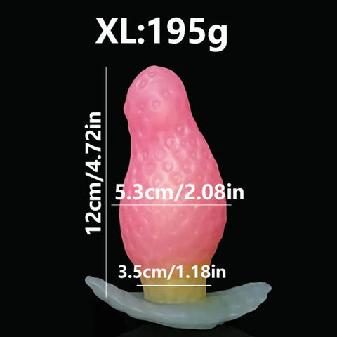 WOYE Liquid Silicone Strawberry Anal Plug Butt Plugs Masturbator Posterior Enlargement Anal Dilators Adult Toys For Men/Women