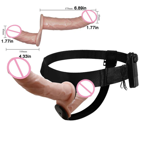 Strap On Realistic Double Dildo Pants For  Woman Men Couples Dildo Panties For Lesbian Gay Flesh purple Vibrator Dildo For Gay
