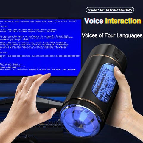 Automatic Male Masturbator Cup Sucking Vibrating Masturbation Machine Vagina Pusssy Blowjob Vibration Toys for Man Adults 18
