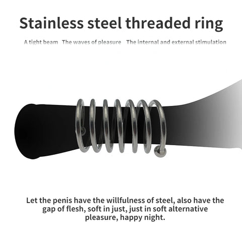 Male Penis Ring Delay Ejaculation Stainless Steel Penis Dildo Ring Cock Rings Woman Vaginal Dilator Speculum Glans Stimulator