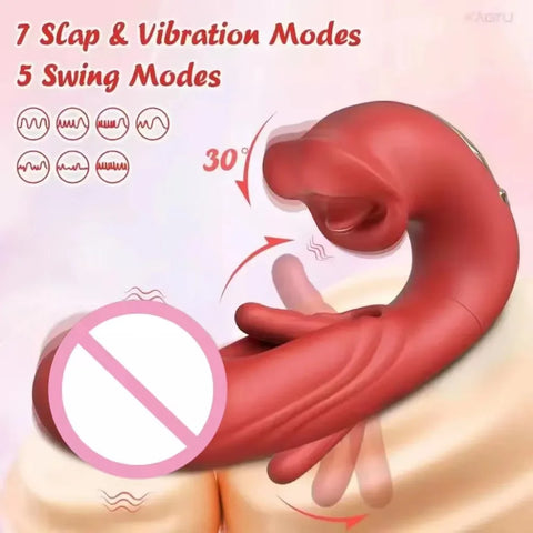 Tongue Vibrator Nipple Clitoral Stimulator G-spot Vaginal Insertion Vibrator Anal Plug Waterproof Dildo Adult Products