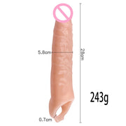 Soft Huge Penis Enlargemen Dildo Delay Enlarge Sleeves Reusable Condom Cock Rings Stronger Enhancement Adult Sexy Toy for Men
