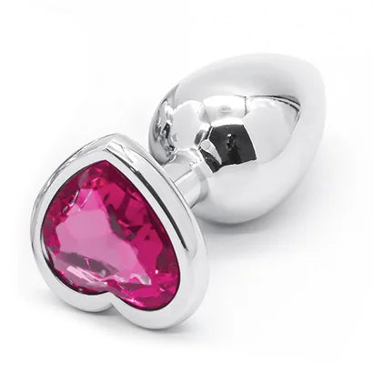 Crystal Heart Shaped Anal Plugs Metal Butt plugs Anal Toys 3 sizes drop shipping