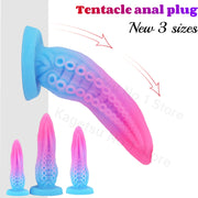 Colored Tentacle Anal Plug Large Anal Dildo Suction Cup Big Butt Plugs Female Masturbator Anal Dilator Men Women Toys For Adults