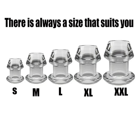 5 Sizes Anal Plug Dilator Hollow Butt Plugs Tunnel Cleaning Expansion Masturbator Shower Enema Prostate Massager Intimate Goods