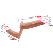 Strap On Realistic Double Dildo Pants For Woman Men Couples Dildo Panties For Lesbian Gay Flesh purple Vibrator Dildo For Gay
