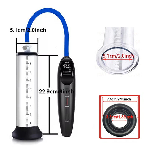 Electric Acrylic Penis Pump Vacuum Pump For Penis Male Penis Enlargement Pump  Penile Training Extender Cock Dick Pump For Men