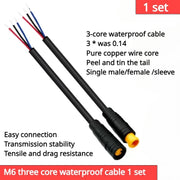 6mm M6 2 3 4 5  Pin male female Julet Electric bike Butt Plug Connector waterproof Scooter Brake Cable Pluger Signal Sensor