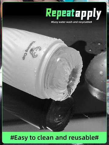 Male Masturbator Transparent Meat Vaginal Masturbation Adult Male Sex Toy Piston Manual Masturbator Cup Penis Massage Trainer