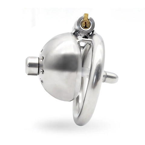 Male Chastity Cage With Stealth Lock Device 304 Steel Cock Rings Horse Eye Urethral Catheter Dilator Penis Plug Urethra Catheter