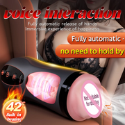 Male Heating Masturbator Cup with Suction Cup Blowjob Sex Machines Pocket Vagina Pussy Glans Trainner Sex Toy For Men