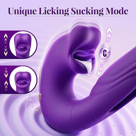 Tongue Vibrator Nipple Clitoral Stimulator G-spot Vaginal Insertion Vibrator Anal Plug Waterproof Dildo Adult Products