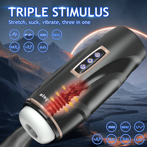 Upgraded  Automatic Thrusting Sucking Male Masturbators 3D Realistic Textured Blowjob Toy Pocket Pussy Stroker Sex Toys for Men