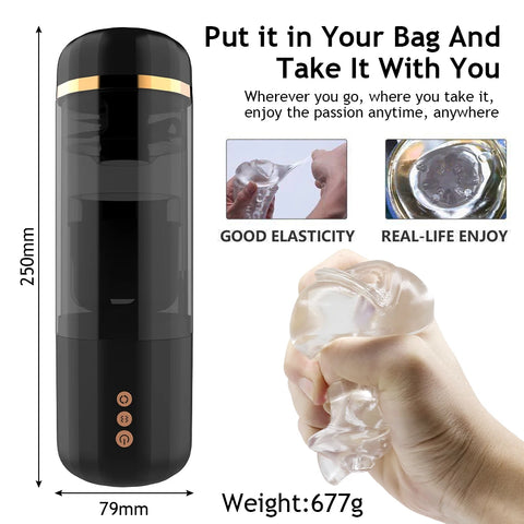 Upgraded  Automatic Thrusting Sucking Male Masturbators 3D Realistic Textured Blowjob Toy Pocket Pussy Stroker Sex Toys for Men