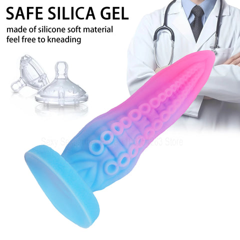 Octopus Tentacle Anal Dildo Anal Plug Large Suction Cup Big Butt Plugs Female Masturbator Anal Dilator Men Women Toys For Adults