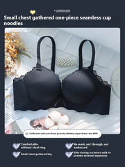 Lingerie Female Small Breasts Gathered Pure Desire to Thicken a Piece of Non-marking Girls Without Steel Ring Sexy Bra
