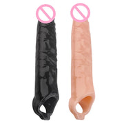 Soft Huge Penis Enlargemen Dildo Delay Enlarge Sleeves Reusable Condom Cock Rings Stronger Enhancement Adult Sexy Toy for Men