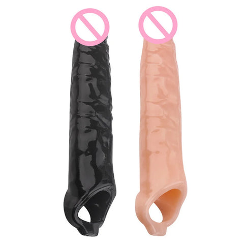 Soft Huge Penis Enlargemen Dildo Delay Enlarge Sleeves Reusable Condom Cock Rings Stronger Enhancement Adult Sexy Toy for Men