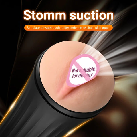 Male Masturbator Cup Adult Erotic Toys Realistic Rubber Vagina Penetration Soft Pocket Pussy Deep Throat Sexy Toys for Man