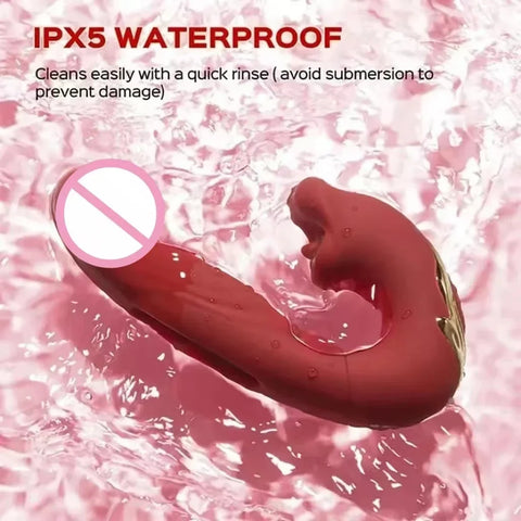 Tongue Vibrator Nipple Clitoral Stimulator G-spot Vaginal Insertion Vibrator Anal Plug Waterproof Dildo Adult Products