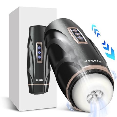 Upgraded  Automatic Thrusting Sucking Male Masturbators 3D Realistic Textured Blowjob Toy Pocket Pussy Stroker Sex Toys for Men