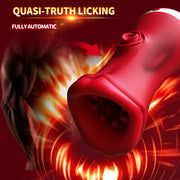 2 in 1 Male Tongue Licking Vibrator Deep Throat Male Glans Penis Training Cup Glans Stimulation Exercise Masturbators for Men