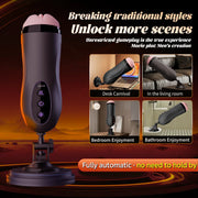 Male Heating Masturbator Cup with Suction Cup Blowjob Sex Machines Pocket Vagina Pussy Glans Trainner Sex Toy For Men