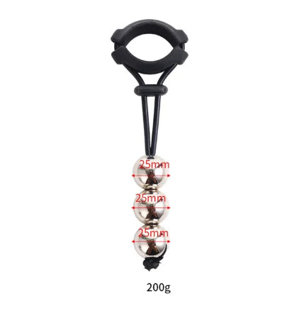 Men Cock Rings Drop Ball Heavy Weight Stretcher Silicone Penis Ring Enlargement Extender Pull Eexercise Tool Adult Erotic Toys