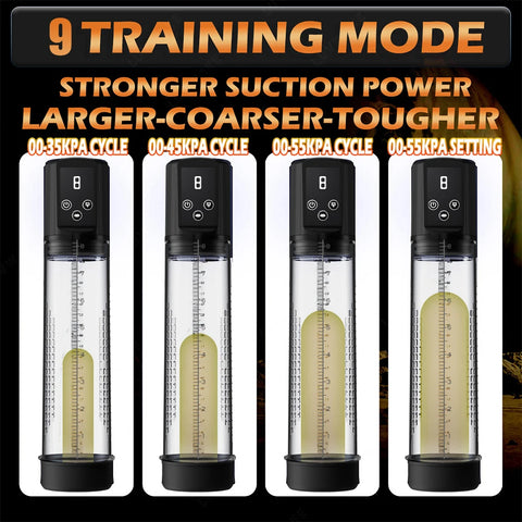 Automatic Electric Penis Vacuum Pump with 9 Suction Levels Thicken Penis Enlargement Enhance Sex Toy Masturbators for Men