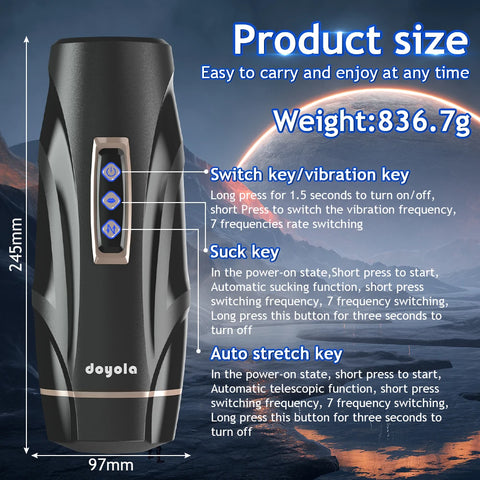 Upgraded  Automatic Thrusting Sucking Male Masturbators 3D Realistic Textured Blowjob Toy Pocket Pussy Stroker Sex Toys for Men