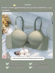 Lingerie Female Small Breasts Gathered Pure Desire to Thicken a Piece of Non-marking Girls Without Steel Ring Sexy Bra