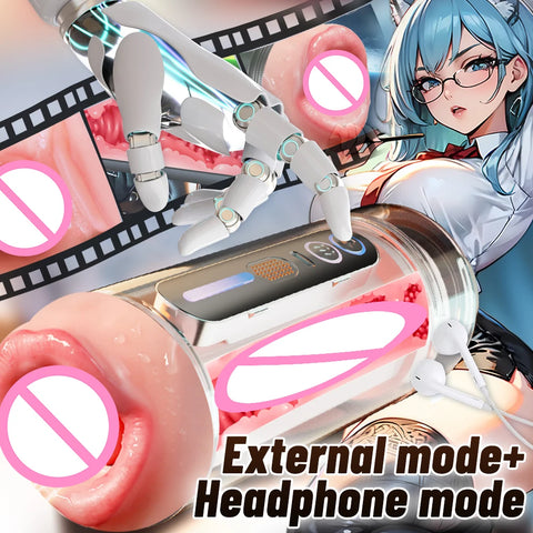 Adult Toys for Men Automatic Male Masturbator Cup Pocket Vagina Pussy Prostate Massager 2 In 1 Sex Machine Male Sex Toys