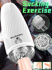 Male Masturbator Transparent Meat Vaginal Masturbation Adult Male Sex Toy Piston Manual Masturbator Cup Penis Massage Trainer