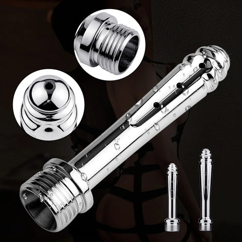 Stainless Steel Metal Dilator Cleaner Bidet Faucets Rushed Enema Shower Head Bidet Faucet for Anal Cleaning Butt Plugs Tap