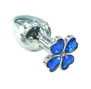 Lucky Clover Gem Anal Plug,S/M/L Size Four Leaf Clover Stainless Steel Crystal Jewelry Anal Butt Plugs