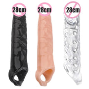 Soft Huge Penis Enlargemen Dildo Delay Enlarge Sleeves Reusable Condom Cock Rings Stronger Enhancement Adult Sexy Toy for Men